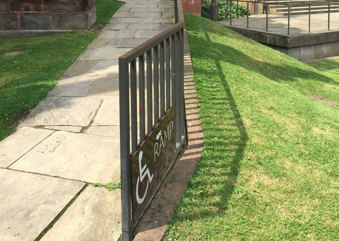 Coventry Cathedral with access ramp