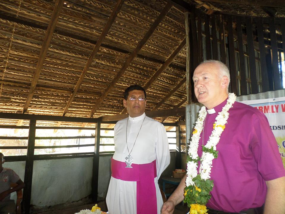 Bishop Dhilo and Bishop Nick in the north of Sri Lanka