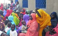 Parents at a church school in Port Sudan